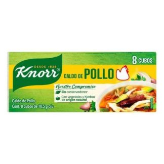 KNORR SUIZA CONSOME DE POLLO PAQUETE CON 8 PIEZAS DE 11 GR