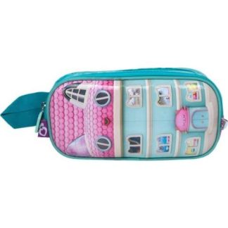 LAPICERA TRIPLE COMPARTIMENTO AZUL GABBYS DOLLHOUSE