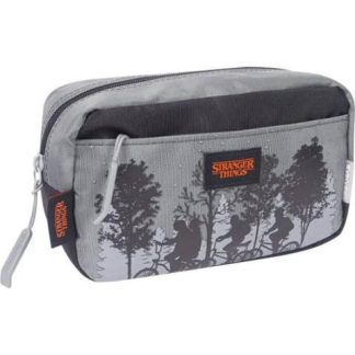 LAPICERA TRIPLE COMPARTIMENTO GRIS STRANGER THINGS