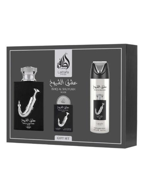 LATTAFA ISHQ AL SHUYUKH SILVER 3 PZ UNISEX - Image 4