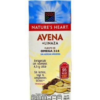 LECHE DE AVENA Y LINAZA 946 ML NATURES HEART