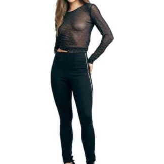 LEGGINGS CON PEDRERIA NEGRO HOLLY LAND