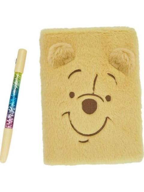 LIBRETA DE PELUCHE INCLUYE PLUMA CON LUZ AMARILLO WINNIE POOH