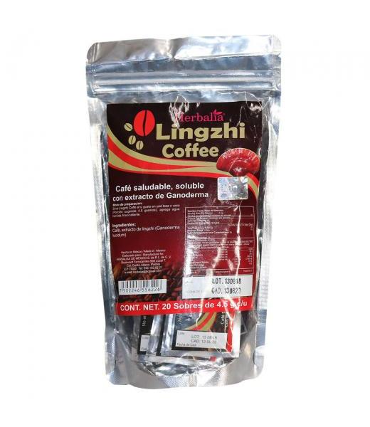 LINGZHI COFFEE BOLSA C 20 SOBRES 4.5 GR C U SOLUBLE C EXT. DE GAN HERBALIA