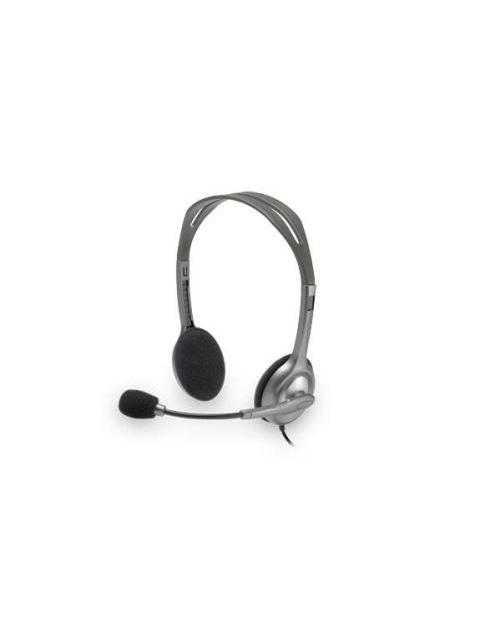 LOGITECH AUDIFONOS CON MICROFONO H111 ALAMBRICO 1.8 METROS 3.5MM GRIS