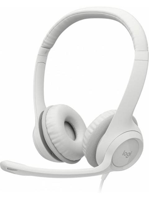 LOGITECH AUDIFONOS CON MICROFONO H390 ALAMBRICO 1.9 METROS USB BLANCO