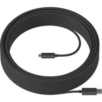LOGITECH CABLE USB A MACHO - USB C MACHO 25 METROS NEGRO
