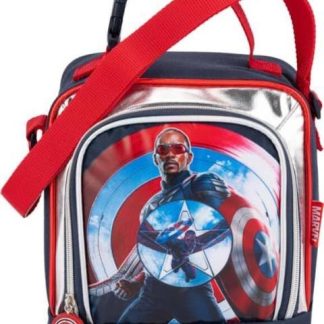 LONCHERA CON AISLAMIENTO TERMICO AZUL CAPITAN AMERICA