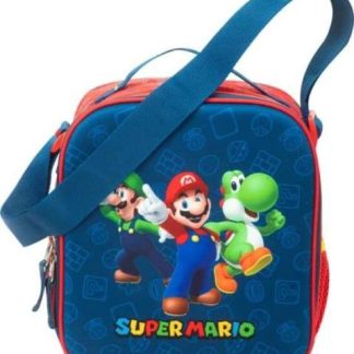 LONCHERA CON AISLAMIENTO TERMICO AZUL MARIO BROS