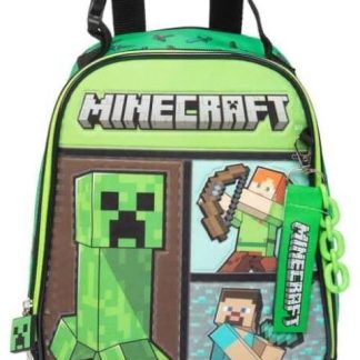 LONCHERA CON AISLAMIENTO TERMICO NEGRO MINECRAFT