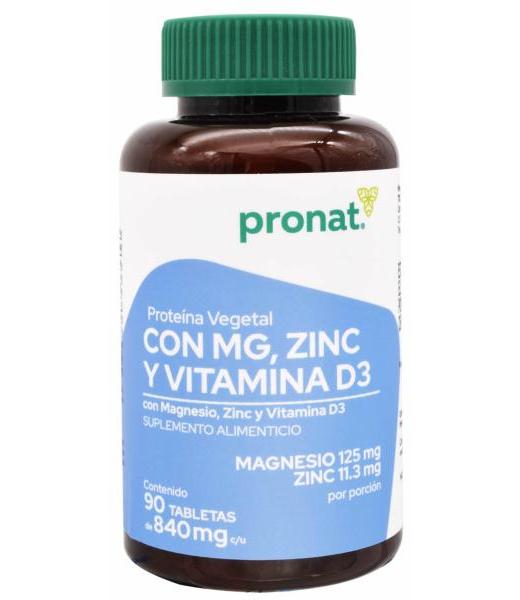 MAGNESIO ZINC VITAMINA D3 90 TAB PRONAT