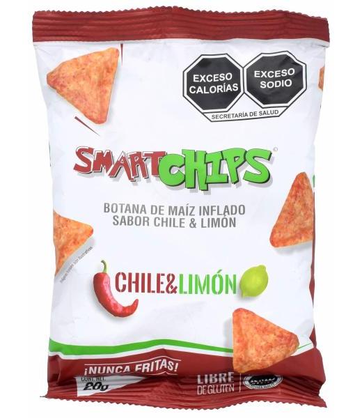 MAIZ INFLADO CHILE LIMON 20 G SMART CHIPS C 12