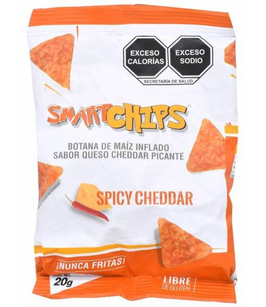 MAIZ INFLADO QUESO CHEDDAR PICANTE 20 G SMART CHIPS C 12