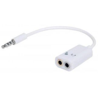 MANHATTAN ADAPTADOR DE AUDIO 3.5MM MACHO - 2X 3.5MM HEMBRA BLANCO