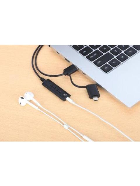 MANHATTAN ADAPTADOR DE AUDIO USB C-USB A MACHO - 3.5MM HEMBRA NEGRO - Image 6