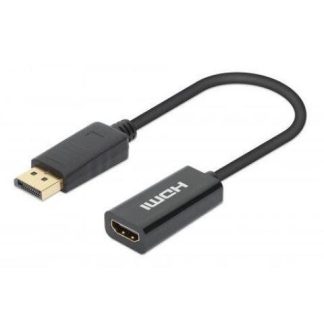MANHATTAN ADAPTADOR DISPLAYPORT MACHO - HDMI A HEMBRA NEGRO
