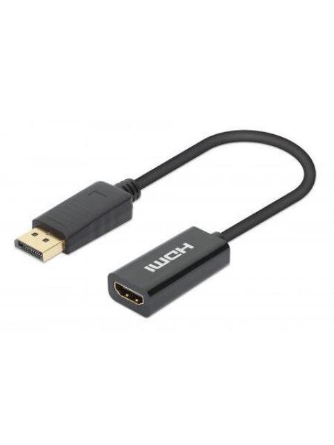 MANHATTAN ADAPTADOR DISPLAYPORT MACHO - HDMI A HEMBRA NEGRO