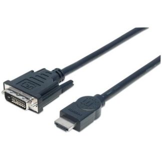 MANHATTAN ADAPTADOR HDMI MACHO - DVI-D MACHO 3.05 METROS NEGRO