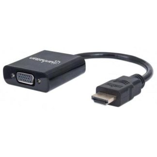 MANHATTAN ADAPTADOR HDMI MACHO - VGA HEMBRA 22CM NEGRO