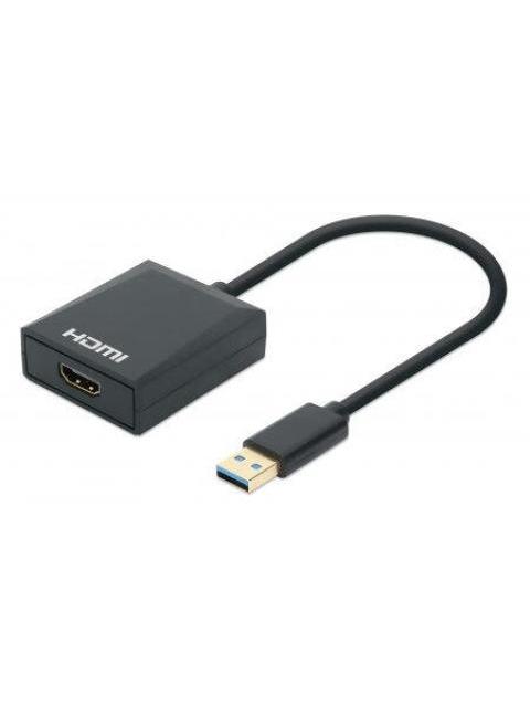 MANHATTAN ADAPTADOR USB 3.0 MACHO - HDMI HEMBRA NEGRO