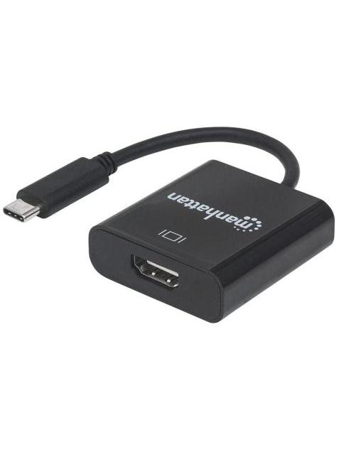 MANHATTAN ADAPTADOR USB-C 3.1 MACHO - HDMI HEMBRA NEGRO
