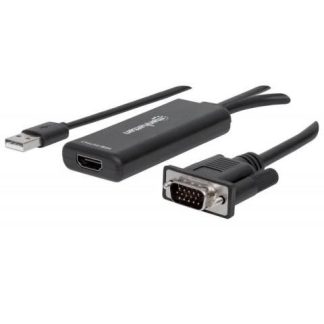 MANHATTAN ADAPTADOR VGA (D-SUB)-USB - HDMI 1920 X 1200 PIXELES NEGRO