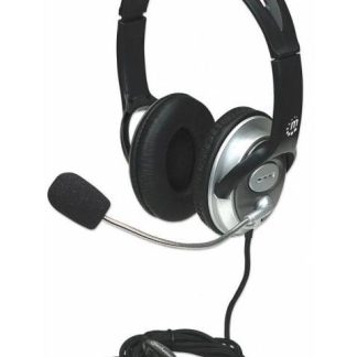 MANHATTAN AUDIFONO CON MICROFONO V3 MEDIANO 3.5MM NEGRO