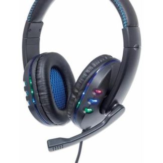 MANHATTAN AUDIFONOS CON MICROFONO 176088 ALAMBRICO 1.8 METROS USB NEGRO-AZUL
