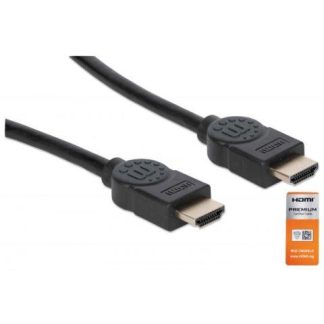 MANHATTAN CABLE CERTIFICADO PREMIUM HDMI 2.0 MACHO - HDMI 2.0 MACHO 4K 60HZ 1.8 METROS NEGRO