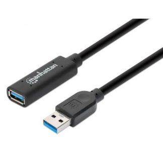 MANHATTAN CABLE DE EXTENSION USB 3.0 A MACHO - USB A HEMBRA 15 METROS NEGRO