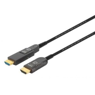 MANHATTAN CABLE DESMONTABLE HDMI OPTICO HDMI-A MACHO - HDMI-D MACHO 4K 60HZ 20 METROS NEGRO