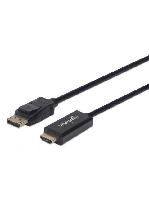 MANHATTAN CABLE DISPLAYPORT 1.1 MACHO - HDMI 1.2 MACHO FULL HD 60HZ 1 METRO NEGRO