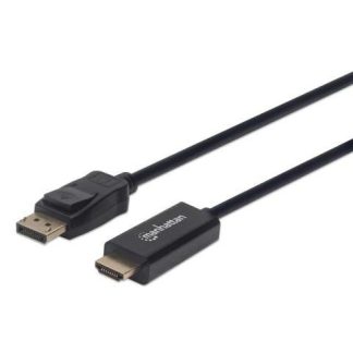 MANHATTAN CABLE DISPLAYPORT 1.1 MACHO - HDMI MACHO 1080P 1.8 METROS NEGRO
