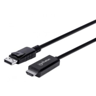MANHATTAN CABLE DISPLAYPORT 1.2 MACHO - HDMI MACHO 4K 60HZ 3 METROS NEGRO