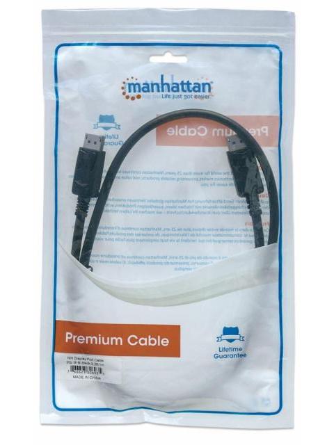 MANHATTAN CABLE DISPLAYPORT 1.2 MACHO - DISPLAYPORT 1.2 MACHO 4K 60HZ 1.3 METROS NEGRO - Image 6