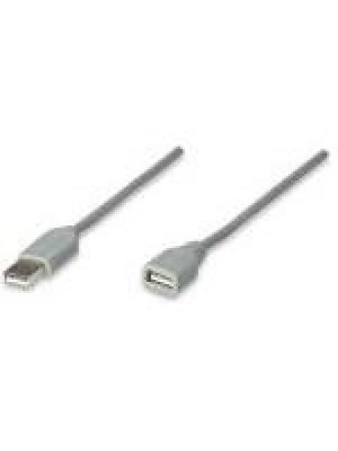 MANHATTAN CABLE EXTENSION USB MACHO - USB HEMBRA 3 METROS GRIS