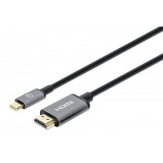 MANHATTAN CABLE HDMI-A MACHO - USB-C MACHO 4K 60HZ 1 METRO NEGRO-GRIS