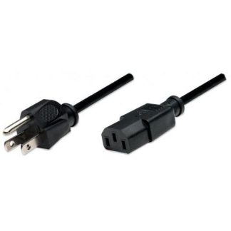 MANHATTAN CABLE IEC 60320 C13 MACHO - NEMA 5-15 MACHO 1.8 METROS NEGRO