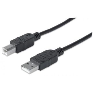 MANHATTAN CABLE PARA DISPOSITIVOS USB DE ALTA VELOCIDAD USB 2.0 A MACHO - USB 2.0 B MACHO 1.8 METROS NEGRO
