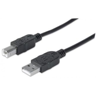 MANHATTAN CABLE PARA DISPOSITIVOS USB DE ALTA VELOCIDAD USB 2.0 A MACHO - USB 2.0 B MACHO 3 METROS NEGRO