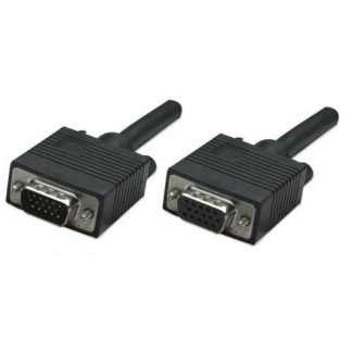 MANHATTAN CABLE PARA MONITOR SVGA 8MM HD15 MACHO - HD15 HEMBRA 1.8 METROS NEGRO