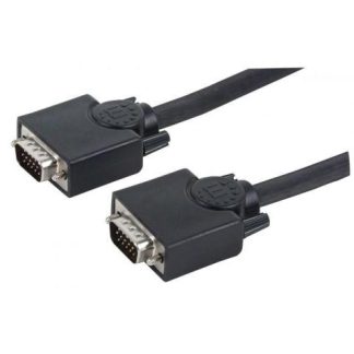 MANHATTAN CABLE PARA MONITOR SVGA 8MM VGA (D-SUB) MACHO - VGA (D-SUB) MACHO 15 METROS NEGRO
