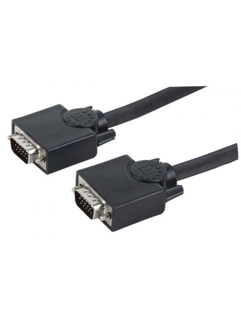 MANHATTAN CABLE PARA MONITOR SVGA 8MM VGA (D-SUB) MACHO - VGA (D-SUB) MACHO 15 METROS NEGRO