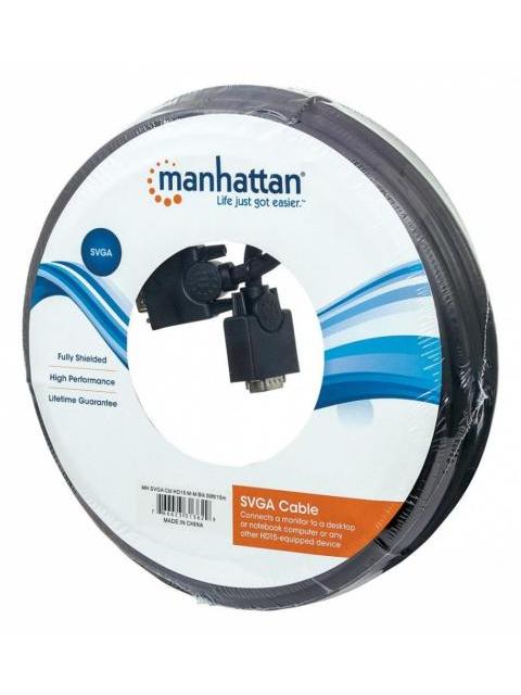 MANHATTAN CABLE PARA MONITOR SVGA 8MM VGA (D-SUB) MACHO - VGA (D-SUB) MACHO 15 METROS NEGRO - Image 5