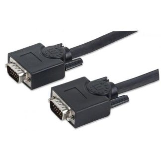 MANHATTAN CABLE PARA MONITOR SVGA 8MM VGA (D-SUB) MACHO - VGA (D-SUB) MACHO 20 METROS NEGRO