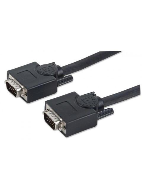 MANHATTAN CABLE PARA MONITOR SVGA 8MM VGA (D-SUB) MACHO - VGA (D-SUB) MACHO 20 METROS NEGRO