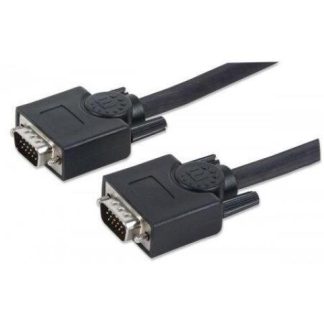 MANHATTAN CABLE PARA MONITOR SVGA 8MM VGA (D-SUB) MACHO - VGA (D-SUB) MACHO 30 METROS NEGRO