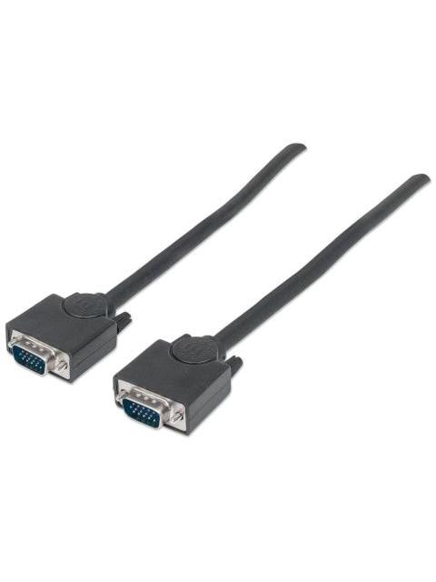 MANHATTAN CABLE PARA MONITOR SVGA 8MM VGA (D-SUB) MACHO - VGA (D-SUB) MACHO 3 METROS NEGRO