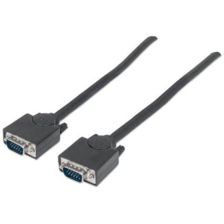 MANHATTAN CABLE PARA MONITOR SVGA 8MM VGA (D-SUB) MACHO - VGA (D-SUB) MACHO 4.5 METROS NEGRO