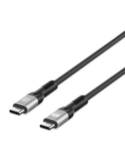 MANHATTAN CABLE THUNDERBOLT 4 USB-C 3.0 MACHO - USB-C 3.0 MACHO 1 METRO NEGRO